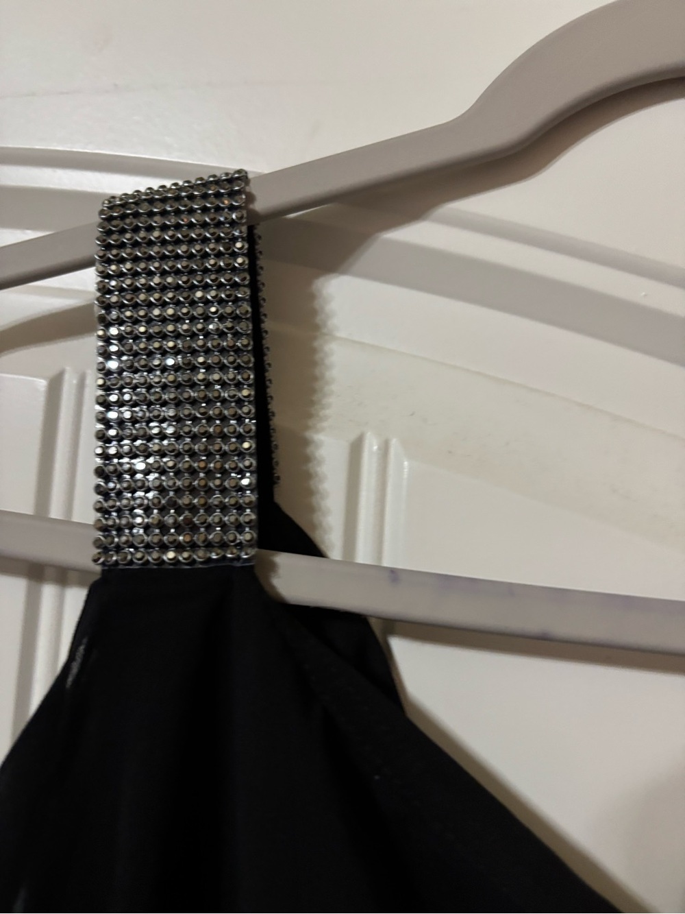 MSK Black Jumpsuit with Embellished Silver Straps - Picture 3 of 6